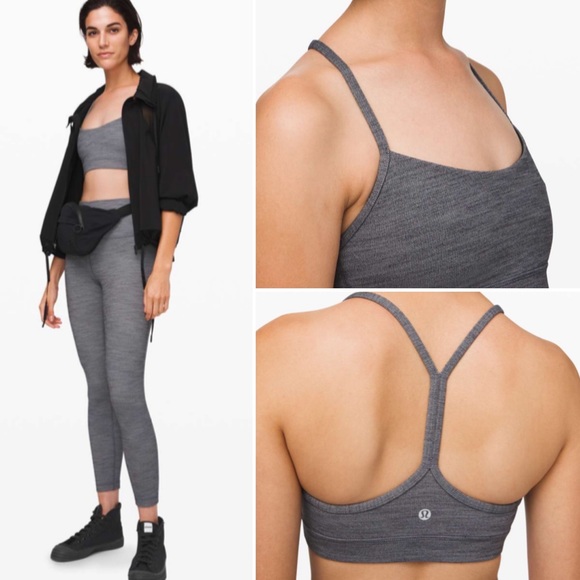 Lululemon Flow Y Sports Bra Nulu Herringbone Sz 6 - Picture 6 of 6